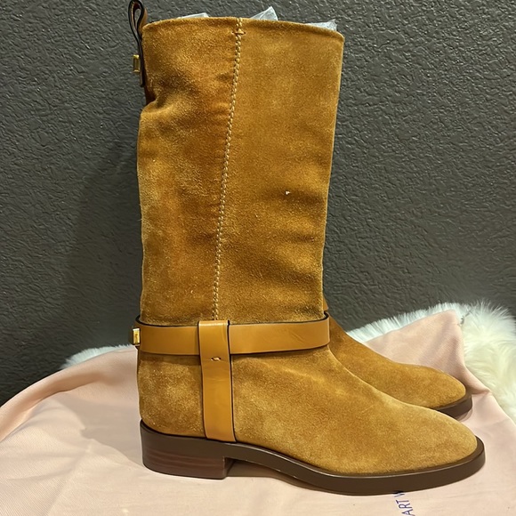 New Stuart Weitzman tan suede short boot - Picture 3 of 12